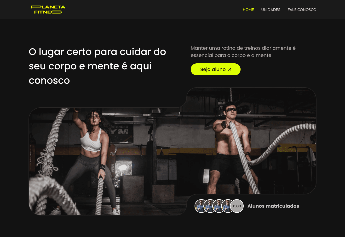 Landing Page - Academia